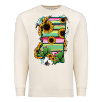 Sandshell Mississippi Map Sunflower Cactus Serape Premium Sweatshirt - RanaPortraitStore