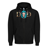 Black western dad with gemstone and skull Zipper Hoodie - RanaPortraitStore