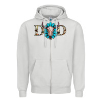 Dove Grey western dad with gemstone and skull Zipper Hoodie - RanaPortraitStore