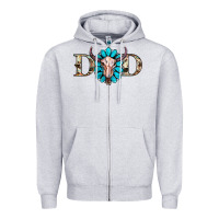 Heather Grey western dad with gemstone and skull Zipper Hoodie - RanaPortraitStore