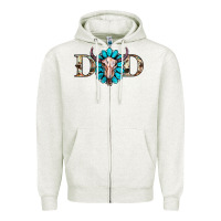 Western Dad With Gemstone And Skull Zipper Hoodie | Teevron