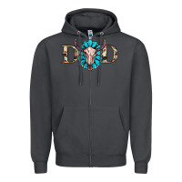Smoke western dad with gemstone and skull Zipper Hoodie - RanaPortraitStore