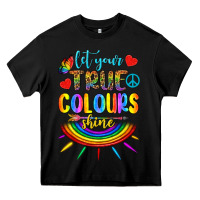Black Let Your True Colours Shine Heavy Core Tee - BundleAndBundleShop