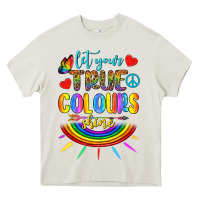 Cream Let Your True Colours Shine Heavy Core Tee - BundleAndBundleShop