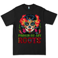 Sugar Skull Woman Proud Of My Roots Premium Tee | Teevron