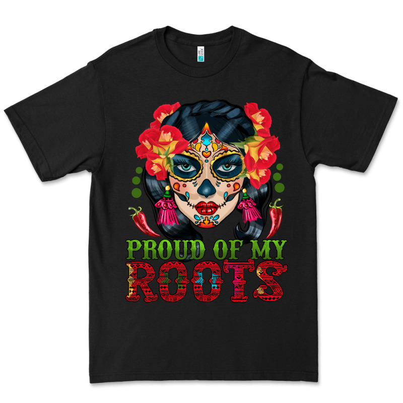 Sugar Skull Woman Proud Of My Roots Premium Tee by BundleAndBundleShop | Teevron