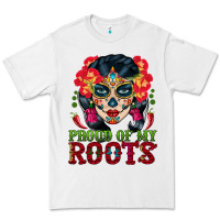 White sugar skull woman proud of my roots Premium Tee - BundleAndBundleShop