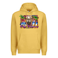 Antique Gold hello summer camel at the beach Premium Hoodie - BarkalooDesign