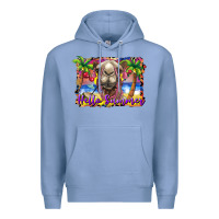 Colony Blue hello summer camel at the beach Premium Hoodie - BarkalooDesign