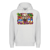 Dove Grey hello summer camel at the beach Premium Hoodie - BarkalooDesign