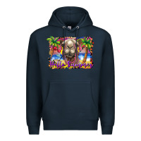 Navy hello summer camel at the beach Premium Hoodie - BarkalooDesign