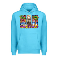 Ocean Blue hello summer camel at the beach Premium Hoodie - BarkalooDesign
