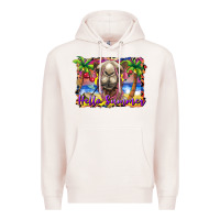 Pale Pink hello summer camel at the beach Premium Hoodie - BarkalooDesign
