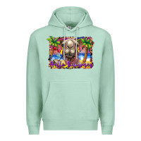 Seafoam hello summer camel at the beach Premium Hoodie - BarkalooDesign