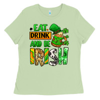 Matcha Eat drink and be Irish St. Patrick's Ladies Tee - LillyAllenDesigns