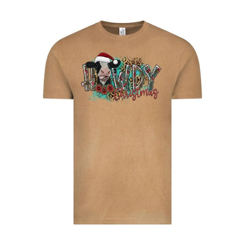 Howdy Christmas Vintage Tee by CowhideDigitalArt | Teevron