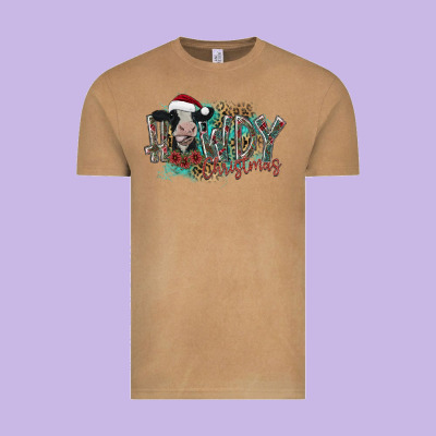 Howdy Christmas Vintage Tee Designed By Cowhidedigitalart