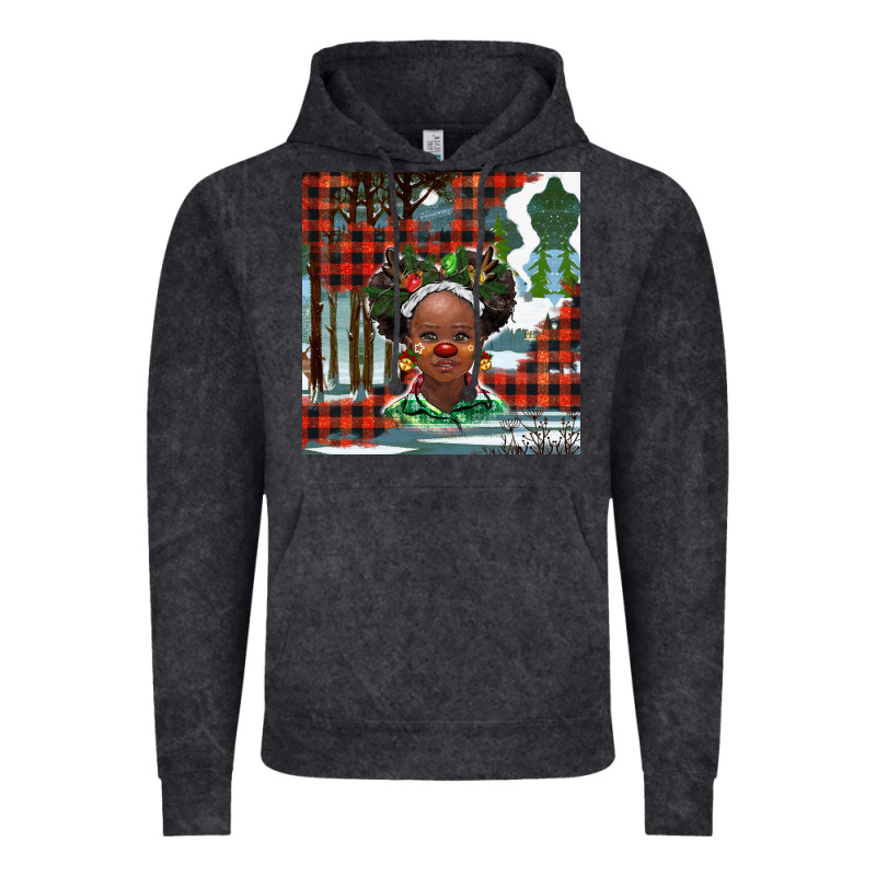Christmas African Girl Vintage Hoodie by BarkalooDesign | Teevron