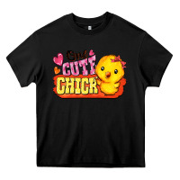Black one cute chick Heavy Core Tee - FaDigitalArtStudio