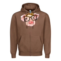 Chestnut sunflowers with pig Zipper Hoodie - RanaPortraitStore