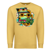 Antique Gold Missouri Map Sunflower Cactus Serape Premium Sweatshirt - RanaPortraitStore