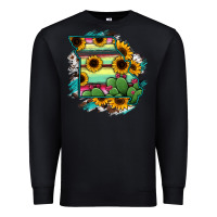 Black Missouri Map Sunflower Cactus Serape Premium Sweatshirt - RanaPortraitStore
