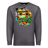 Charcoal Heather Missouri Map Sunflower Cactus Serape Premium Sweatshirt - RanaPortraitStore