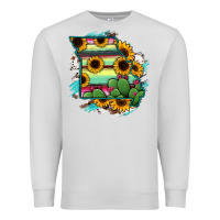Dove Grey Missouri Map Sunflower Cactus Serape Premium Sweatshirt - RanaPortraitStore
