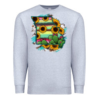 Heather Grey Missouri Map Sunflower Cactus Serape Premium Sweatshirt - RanaPortraitStore