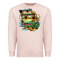 Pale Pink Missouri Map Sunflower Cactus Serape Premium Sweatshirt - RanaPortraitStore