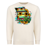 Sandshell Missouri Map Sunflower Cactus Serape Premium Sweatshirt - RanaPortraitStore