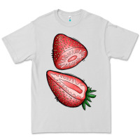 Dove Grey strawberries 1 Premium Tee - BundleAndBundleShop