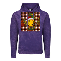 Cloud Purple Christmas smiley face Vintage Hoodie - BarkalooDesign