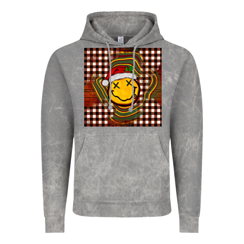 Christmas Smiley Face Vintage Hoodie by BarkalooDesign | Teevron
