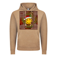 Vintage Coffee Christmas smiley face Vintage Hoodie - BarkalooDesign