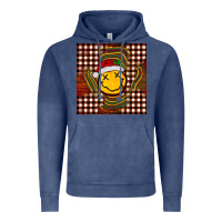 Vintage Denim Christmas smiley face Vintage Hoodie - BarkalooDesign