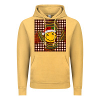 Vintage Mustard Christmas smiley face Vintage Hoodie - BarkalooDesign