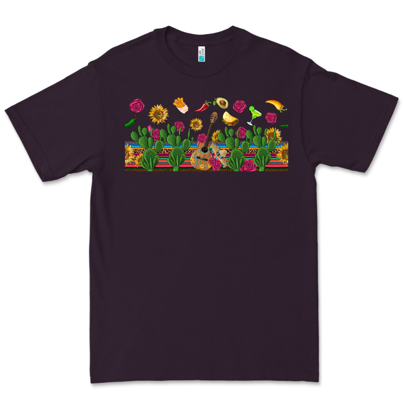 Mexican Sombrero Guitar Rose Cactus Libbey  Cup Premium Tee by BundleAndBundleShop | Teevron