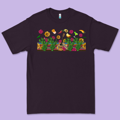 Mexican Sombrero Guitar Rose Cactus Libbey  Cup Premium Tee Designed By Bundleandbundleshop