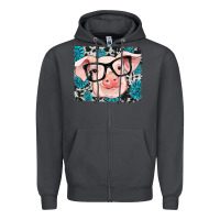 Smoke gemstone and cowhide pig Zipper Hoodie - RanaPortraitStore
