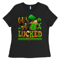 Black lets get lucked up st patricks Ladies Tee - LillyAllenDesigns