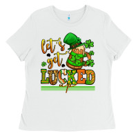 White lets get lucked up st patricks Ladies Tee - LillyAllenDesigns