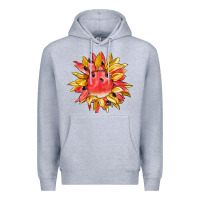 Heather Grey watermelon sunflower Premium Hoodie - BarkalooDesign