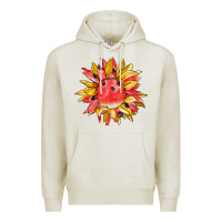 Oatmeal Heather watermelon sunflower Premium Hoodie - BarkalooDesign