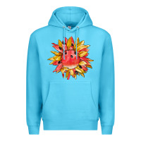 Ocean Blue watermelon sunflower Premium Hoodie - BarkalooDesign
