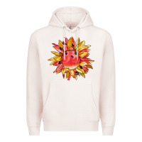 Pale Pink watermelon sunflower Premium Hoodie - BarkalooDesign