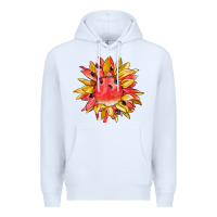 White watermelon sunflower Premium Hoodie - BarkalooDesign