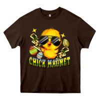 Chocolate Brown chick magnet Heavy Core Tee - FaDigitalArtStudio