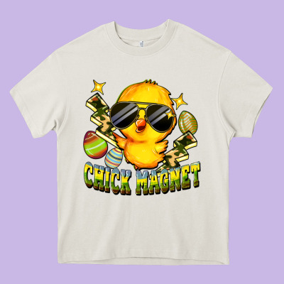 Chick Magnet Heavy Core Tee Designed By Fadigitalartstudio