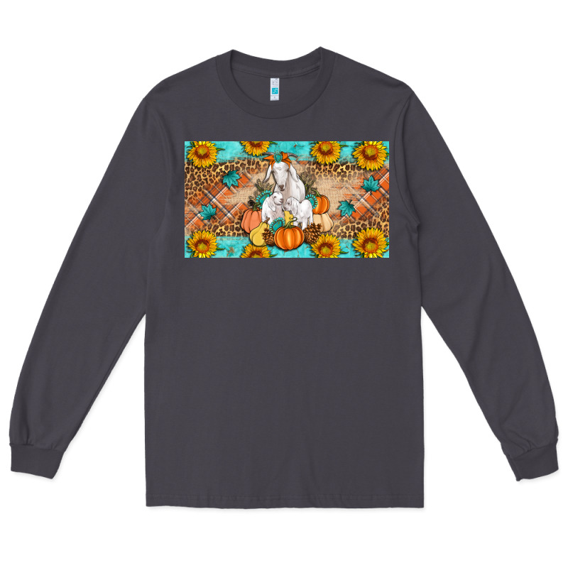 Goat Family Fall Pumpkins Long Sleeve Tee by Artiststas | Teevron